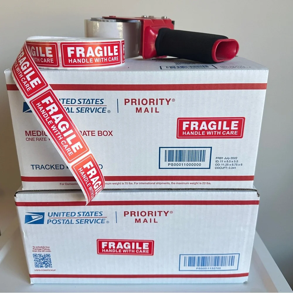 100 Fragile Labels Stickers Seller Shipping Supplies Handle with Care